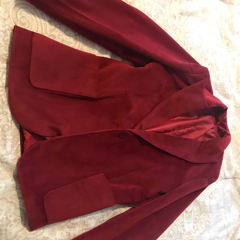 Red velvet costume. Very beautiful. From Russia